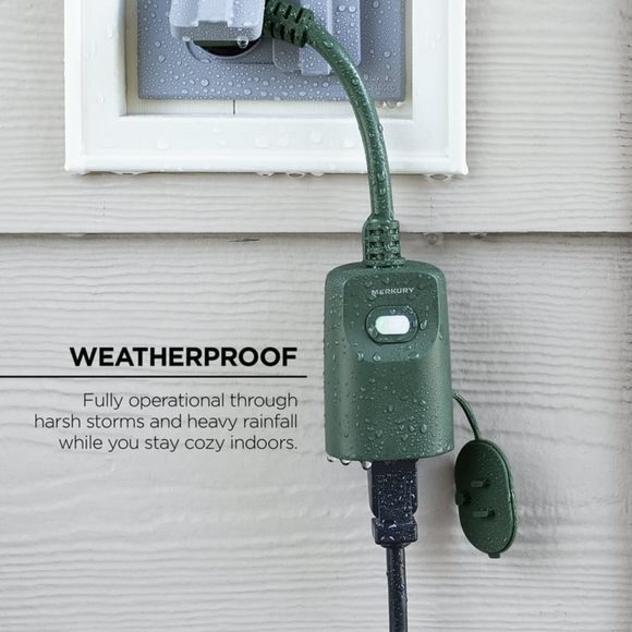 Merkury Innovations Indoor/Outdoor Wi-Fi Smart Plug, Requires 2.4 GHz Wi-Fi - Picture 5 of 7